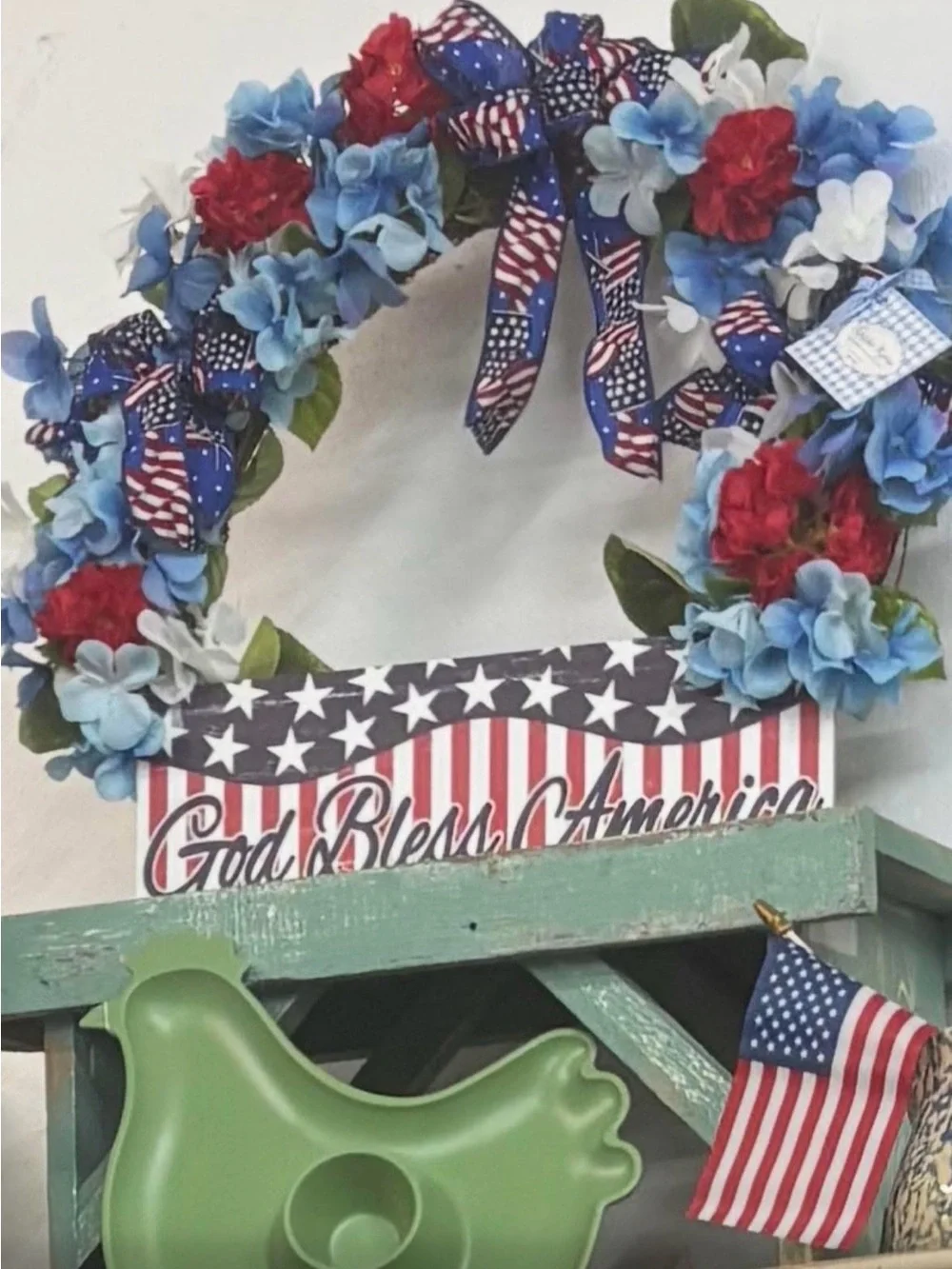 Patriotic Labor Day Wreath Labor Day God Bless America' 🇺🇸 Custom Final Sale